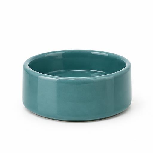 Comedouro de cerâmica teal